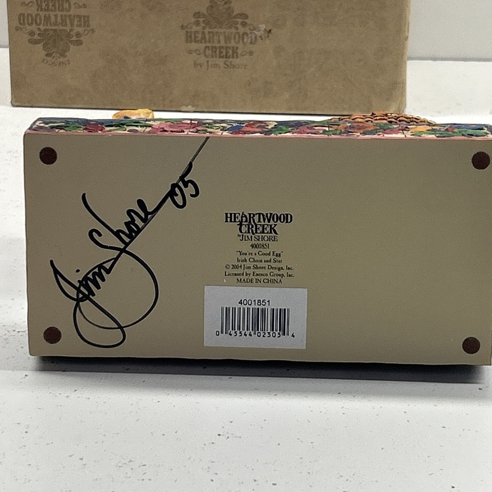 VTG 2005 SIGNED BY Jim Shore YOU'RE A GOOD‎ EGG 4001851 MINT Condition With Box